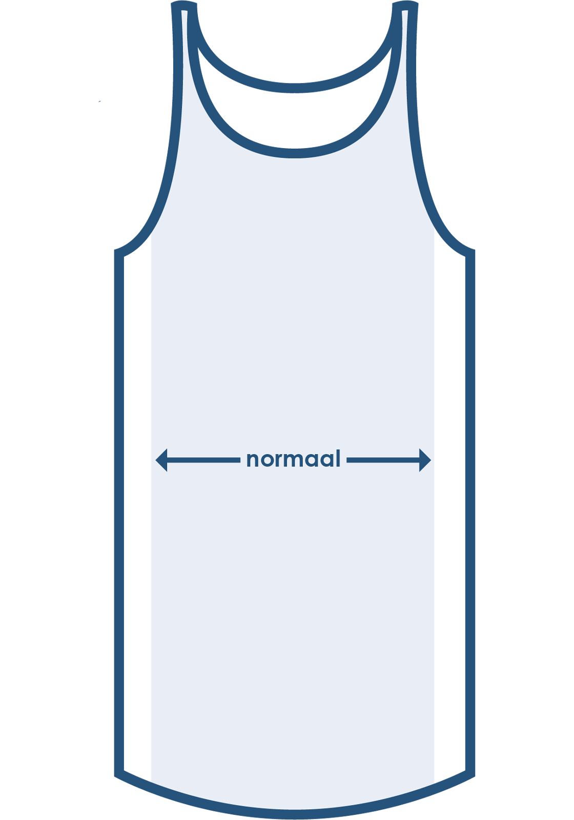 Pasvorm singlet normaal Pasvorm singlet normaal